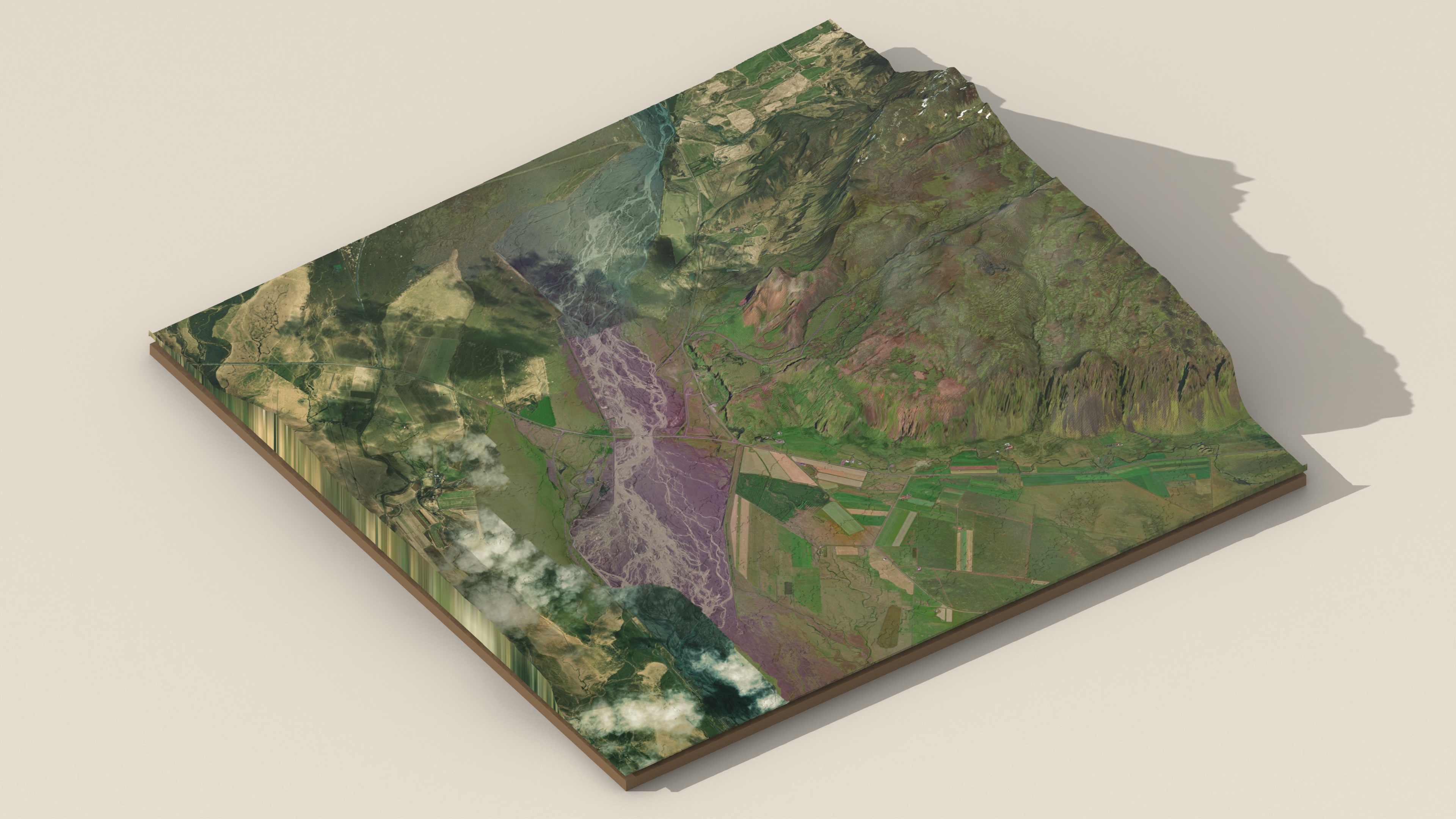 Seljalandsfoss 3D terrain render